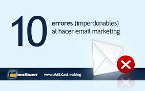 errores mail marketing