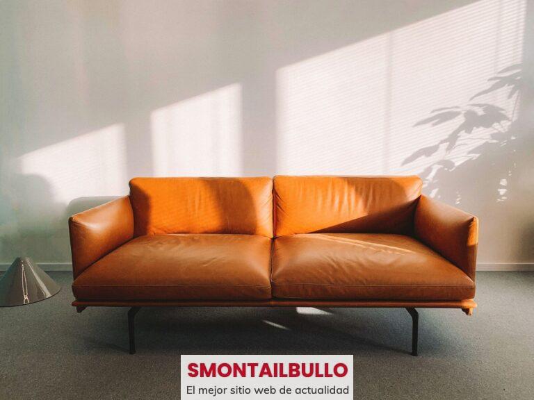 brown leather 2-seat sofa